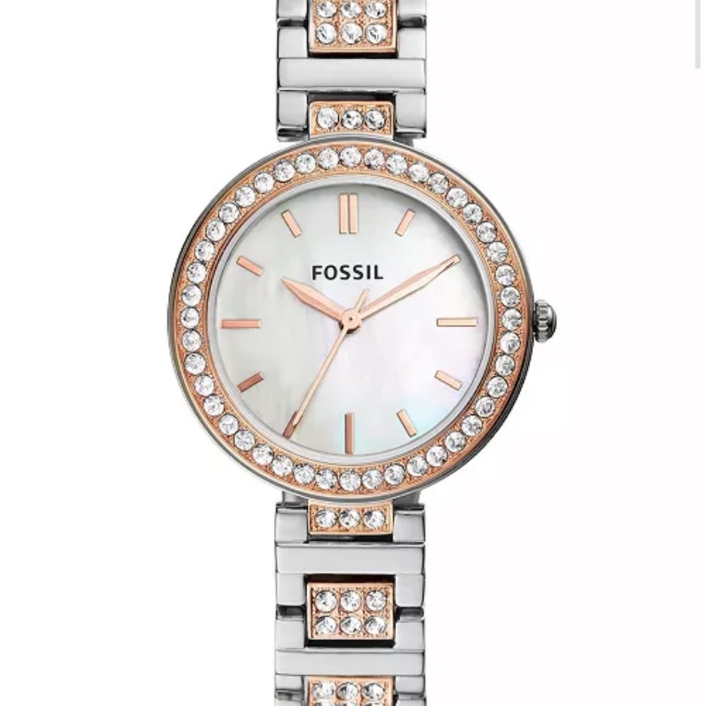 Fossil Karli Three-Hand Two-Tone Stainless Steel Watch, 32mm